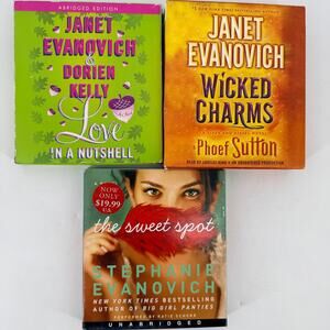 Audiobook CD Lot 3 Janet Evanovich Love In A Nutshell Wicked Charms Sweet Spot